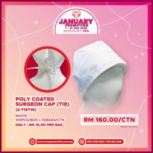 POLY COATED SURGEON CAP (TIE)